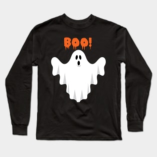 Halloween BOO Funny Ghost Long Sleeve T-Shirt